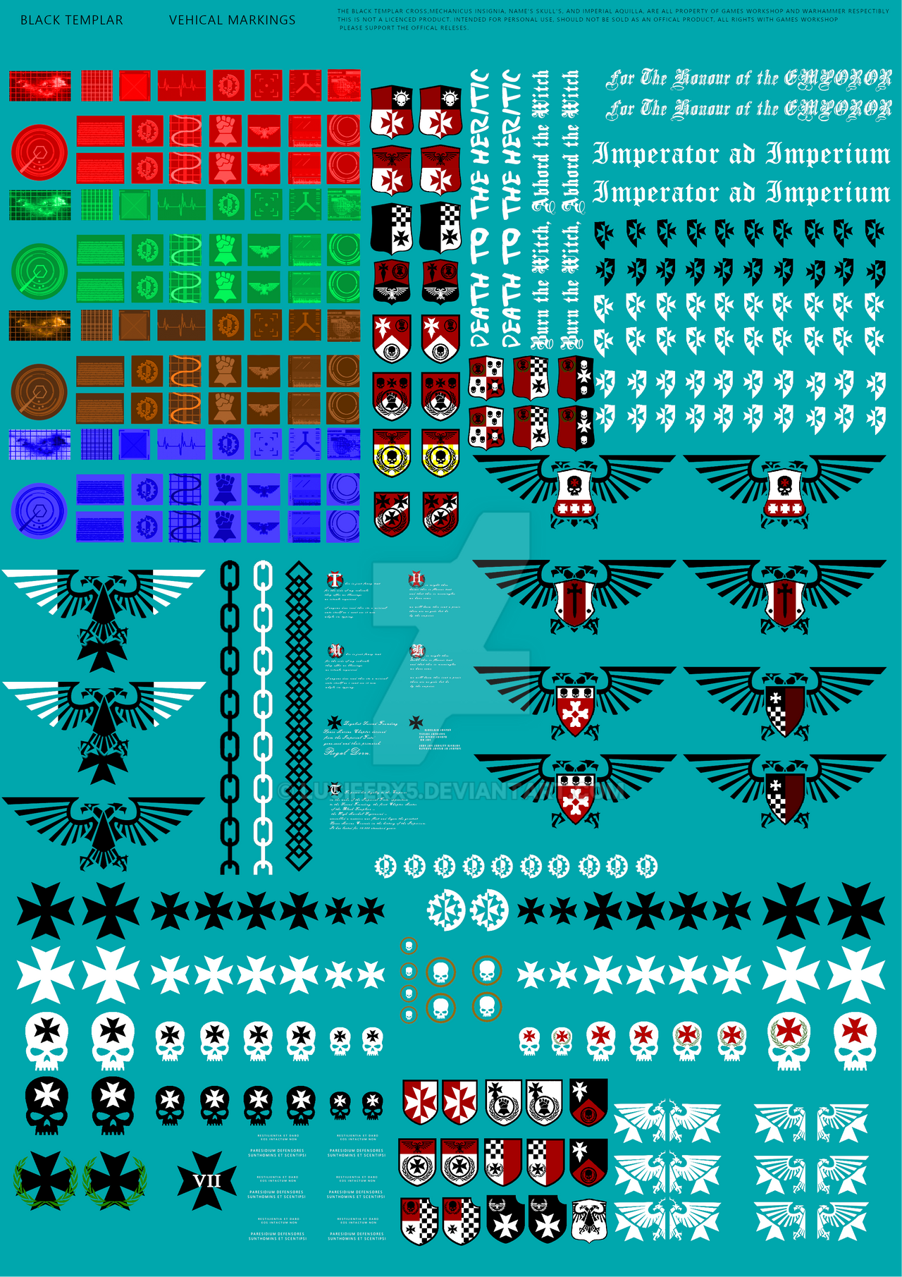 Decals Black Templar 40k Vehical by luciferx5 on DeviantArt