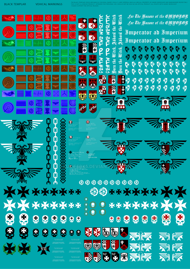 Decals Black Templar 40k Vehical by luciferx5 on DeviantArt