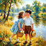 Kids Kissing