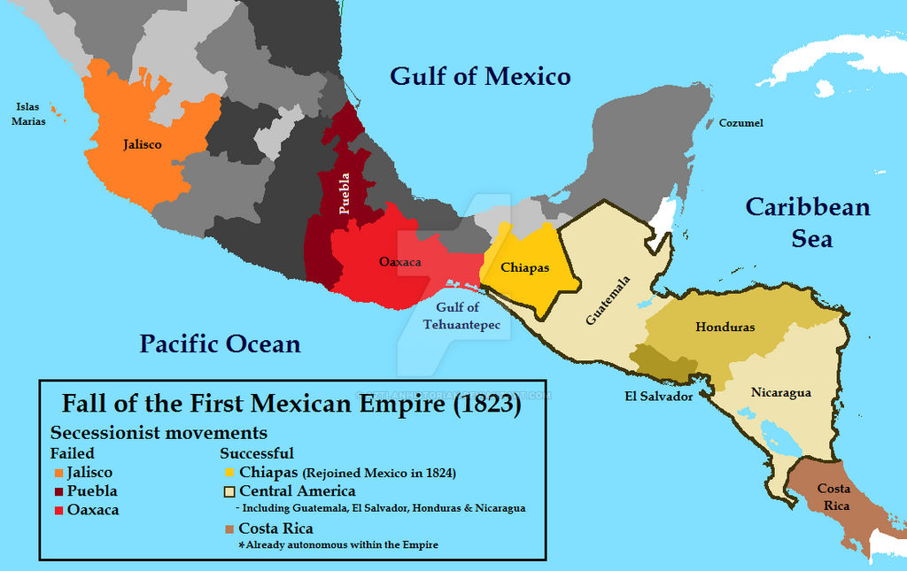 Fall of the First Mexican Empire (Separations) by AztlanHistorian on ...