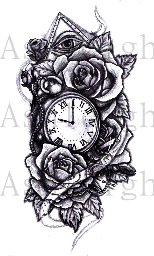 Pocket Watch and Roses