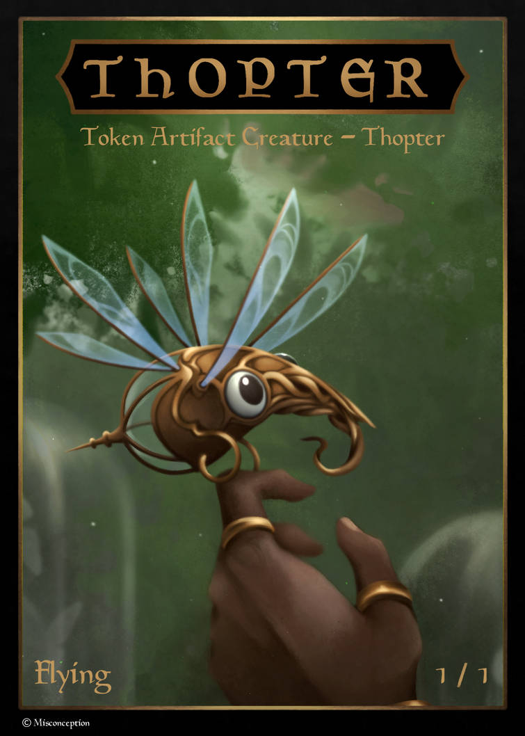 Magic The Gathering - Thopter Token by MisconceptionArts on DeviantArt