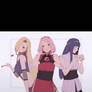 Sakura, ino and hinata friend ship moment.