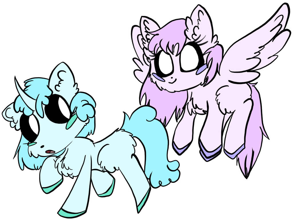 Unicorn And Pegasus by toothflavored on DeviantArt