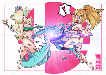 Commission - Rosalina and Samus by Locke3K