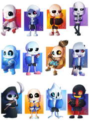 .:AUs Sans:. by BlazeMizu