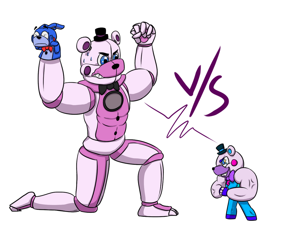 Funtime Freddy Vs Buff Helpy by Crystalitar on DeviantArt