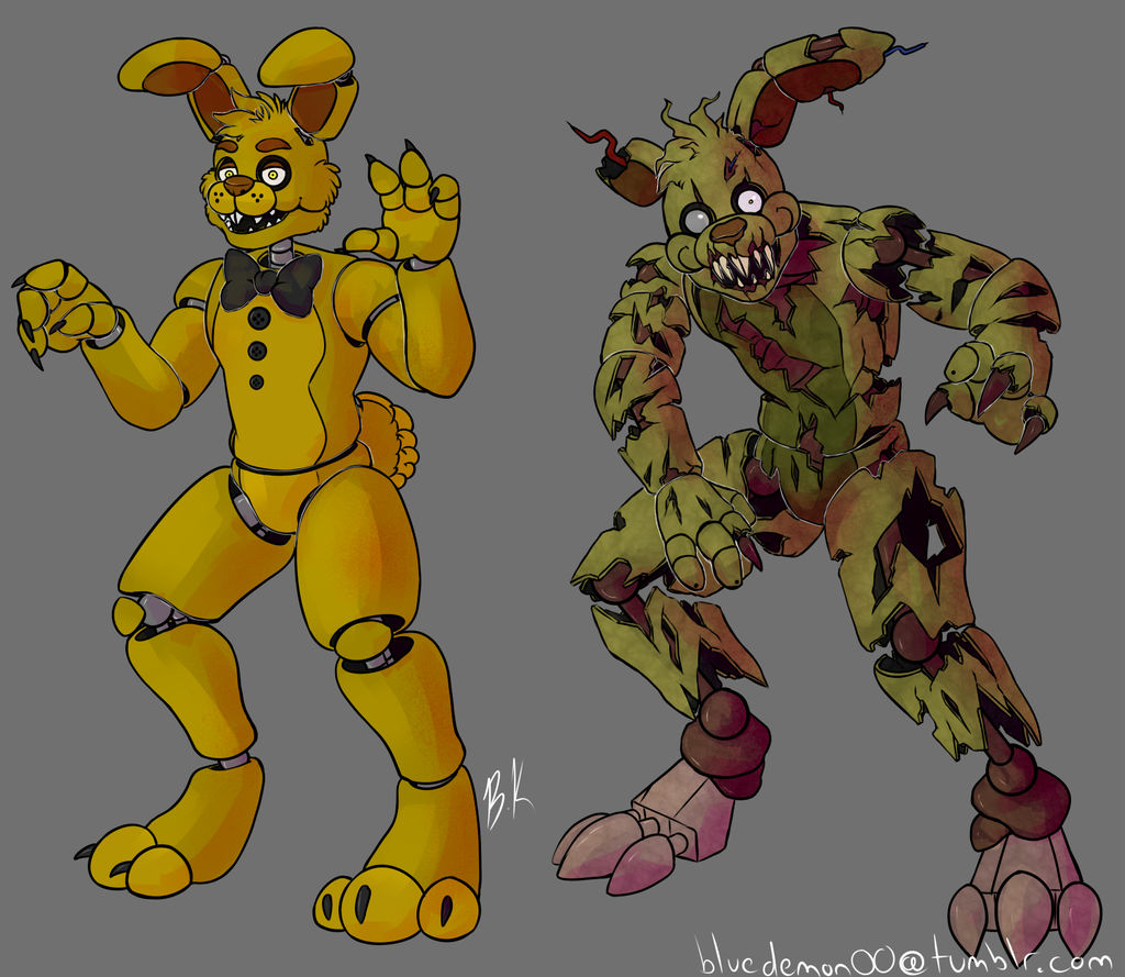 Springtrap Before He Rotted Springtrap by bluedemon00 on DeviantArt