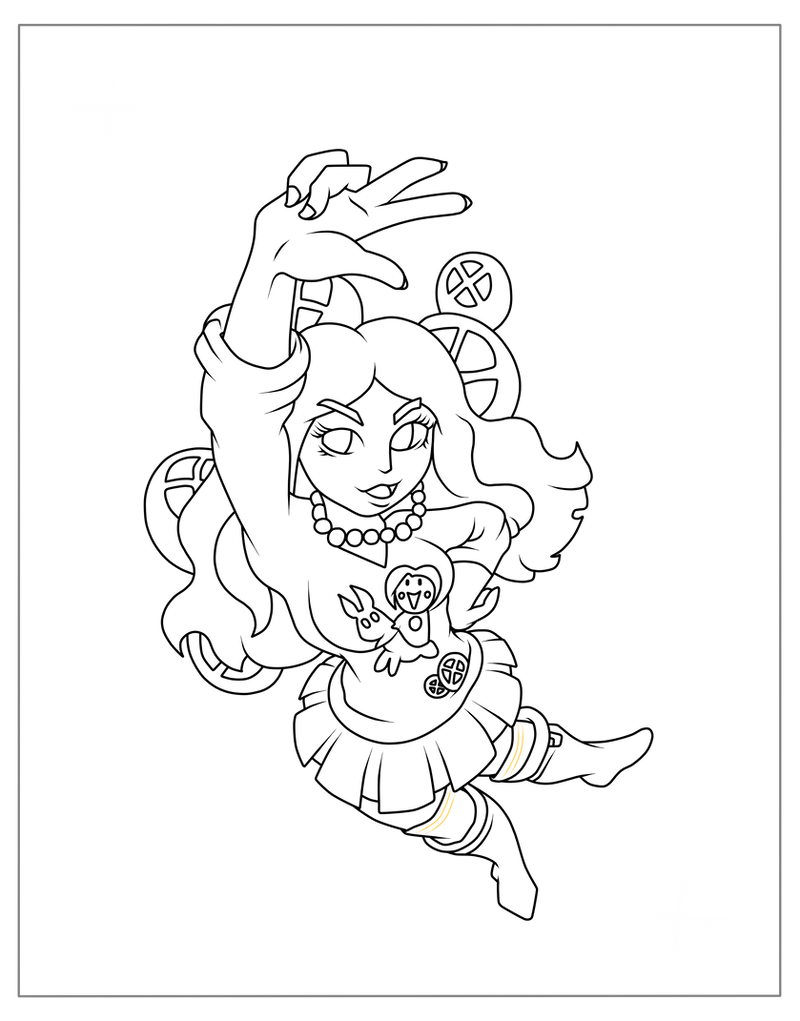 Deviantart points girl collab lineart by CAOMouse on DeviantArt