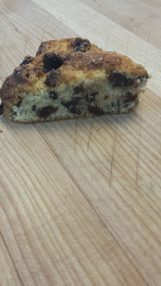 week 1 day 2 Cherry Chocolate Chip Scone