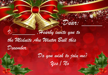 MidniteAce Winter Ball Invitation Card