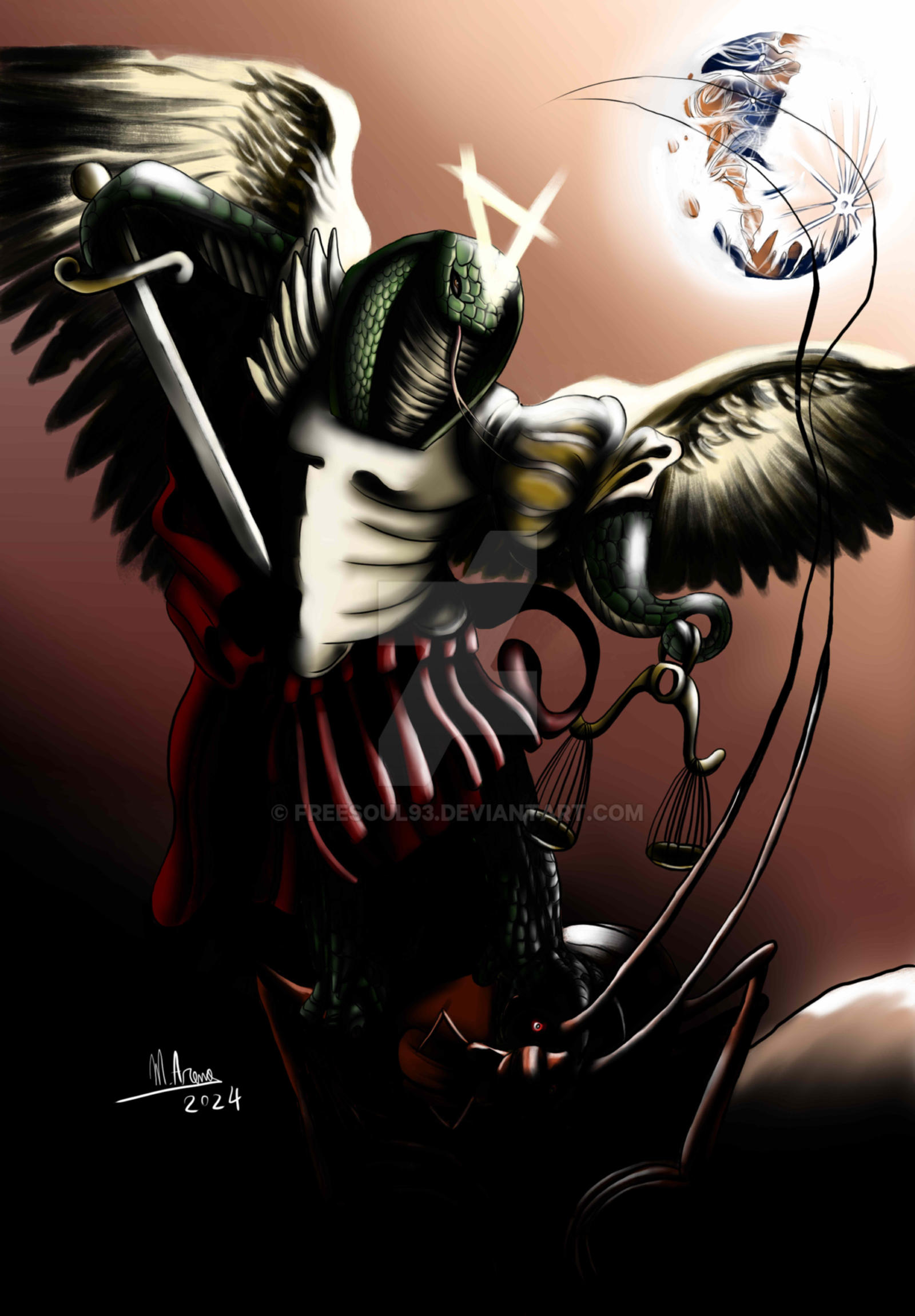 The snake angel against Negativity