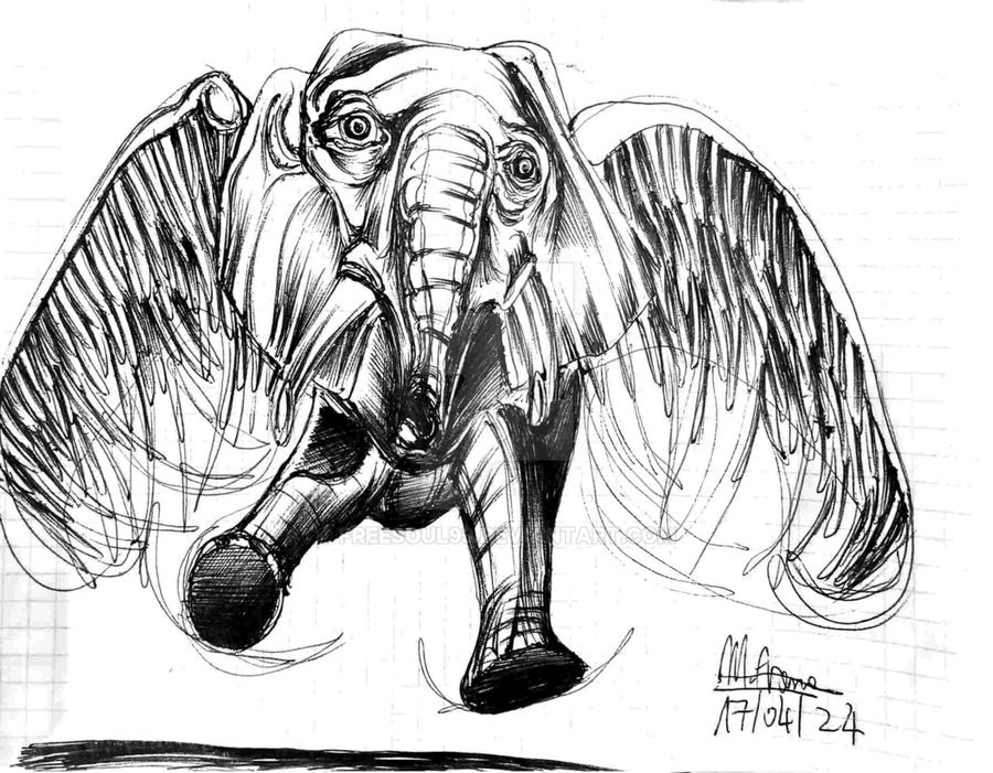 Winged elephant IV