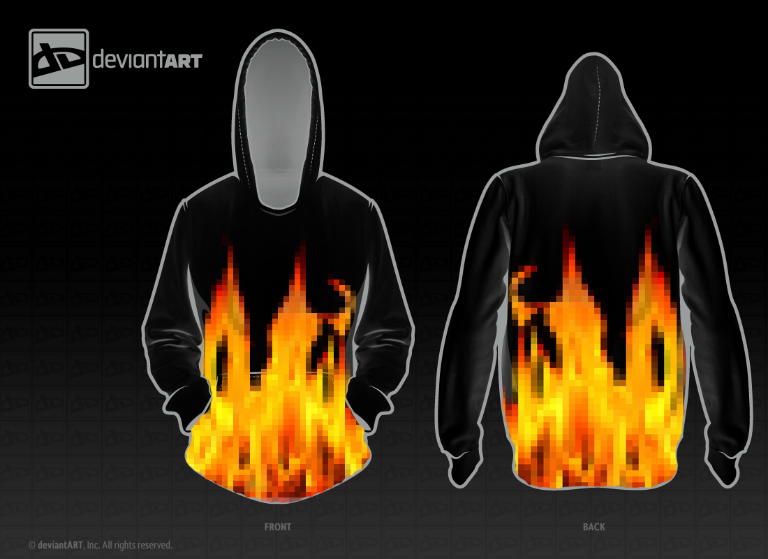 Pixel Fire Hoodie