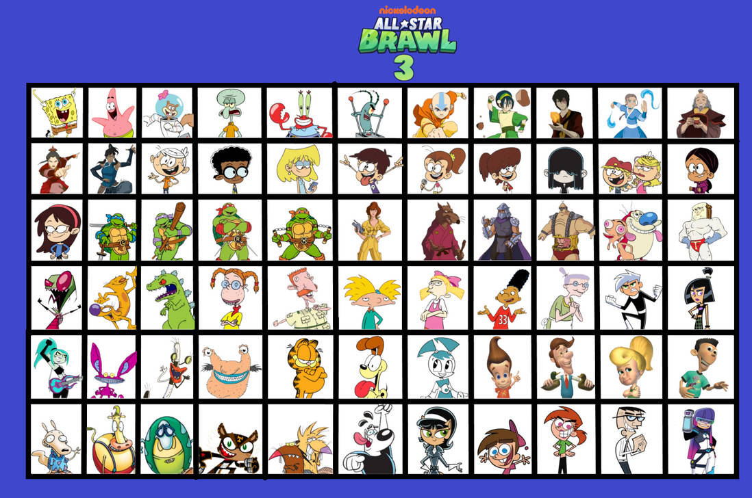 37 Roster Deviantart Nickelodeon All-Star Brawl 3 Roster by Looneylover15 on DeviantArt