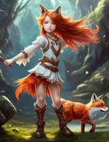 girl with fox