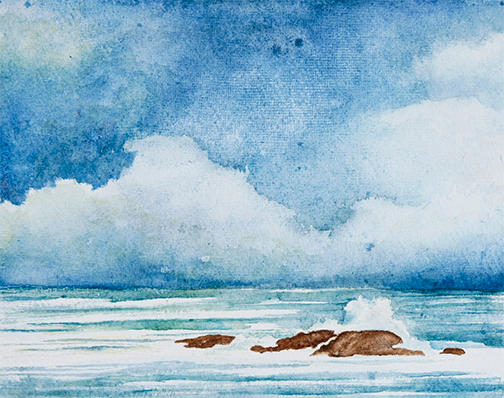 Watercolor Seascape