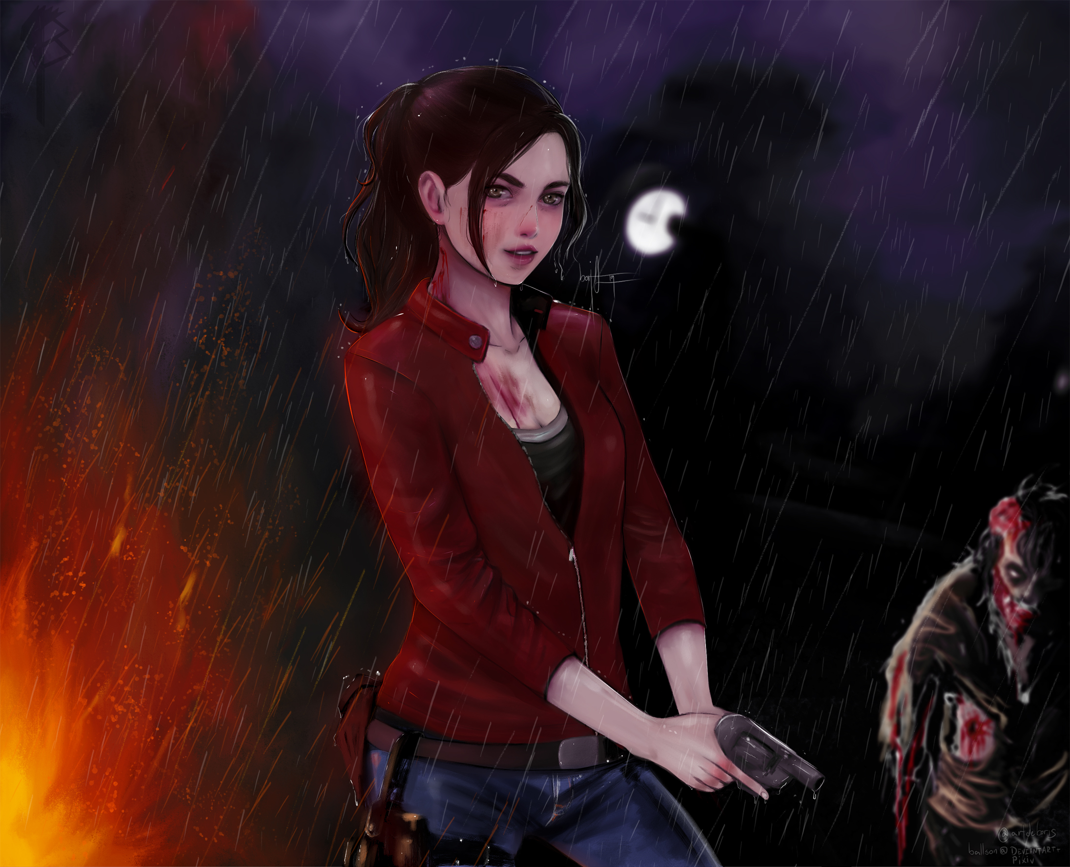 Ada Wong (RESIDENT EVIL 2) - Fanart by 7eslieblackrock on DeviantArt