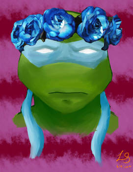 Turtles and Their Flower Crowns - Leonardo