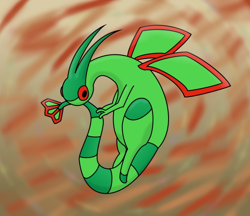 Flygon Munching Its Tail