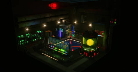 Underground sci-fi lab