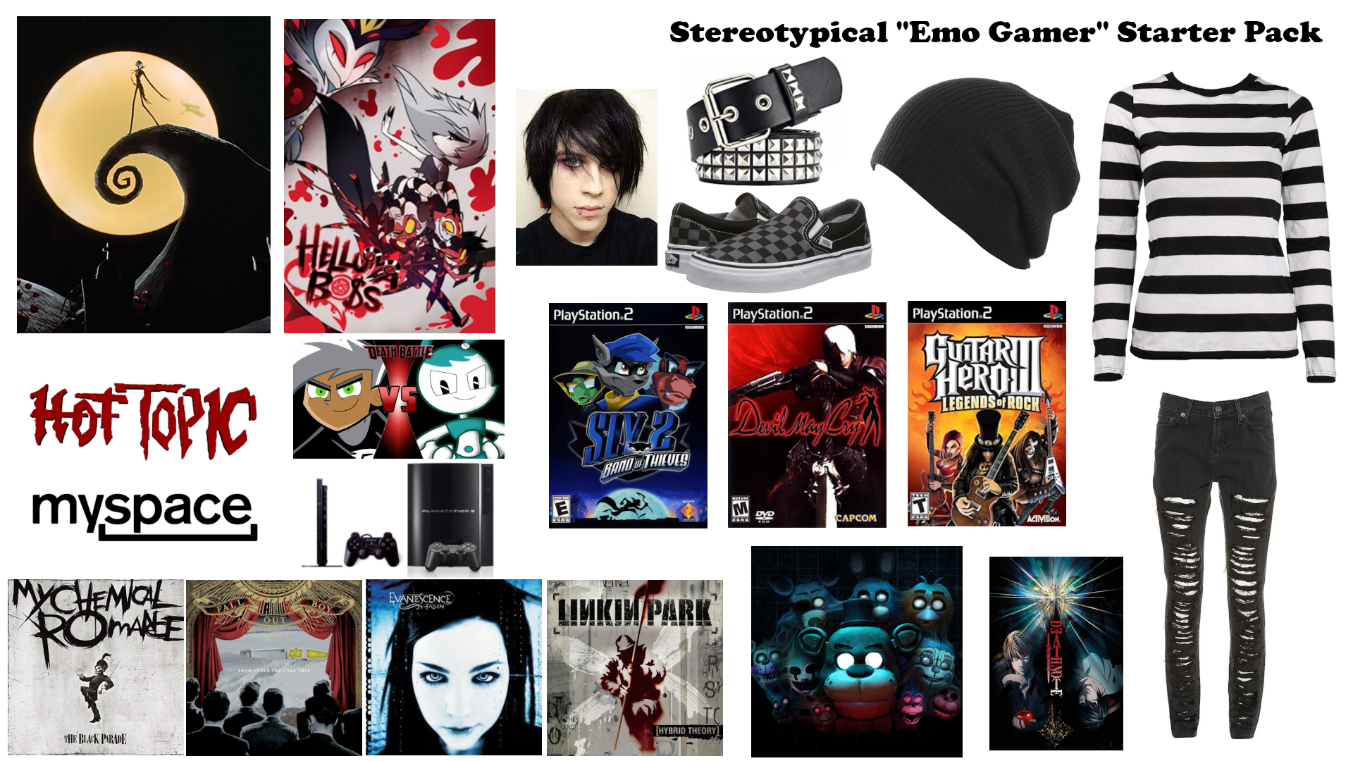 Emo Userboxes Stereotypical Emo Gamer Starter Pack by SlytheWarrior on DeviantArt