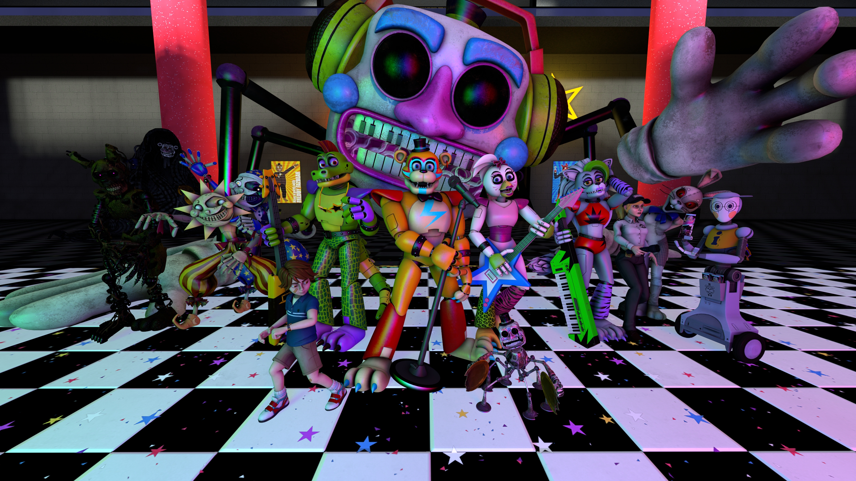 FNAF SB The Glamrock Animatronics Renders V1 by mauricio2006 on DeviantArt