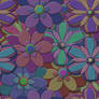 Felt flowers seamless texture