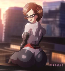 Elastigirl meets DBZ by dindakai