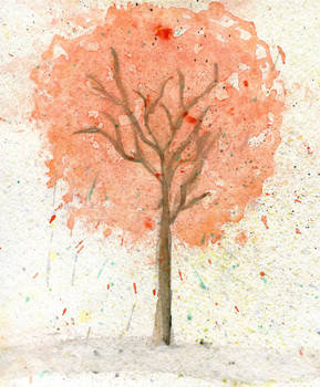 Watercolour - Orange Tree