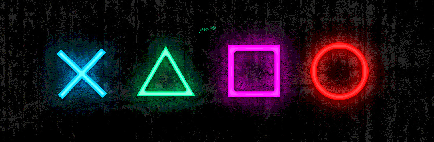 Psone Buttons Neon PlayStation 1 buttons by Aysha1994raven on DeviantArt