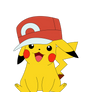 Pikachu with Ash's cap