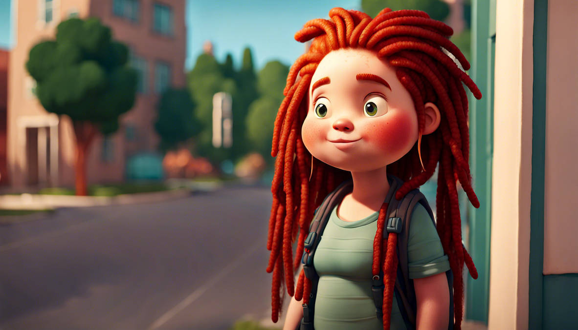 Chubby Redhair Girl With Dreadlock