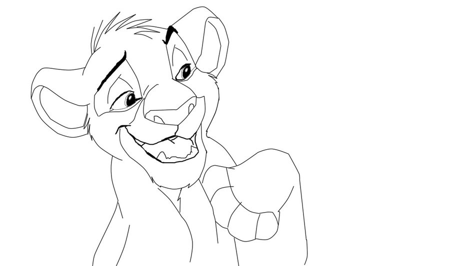 Simba Line simba cub lineart 6 by RinStrife on DeviantArt