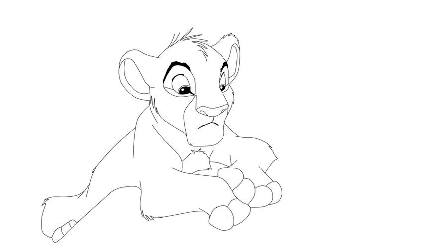 simba cub lineart 12