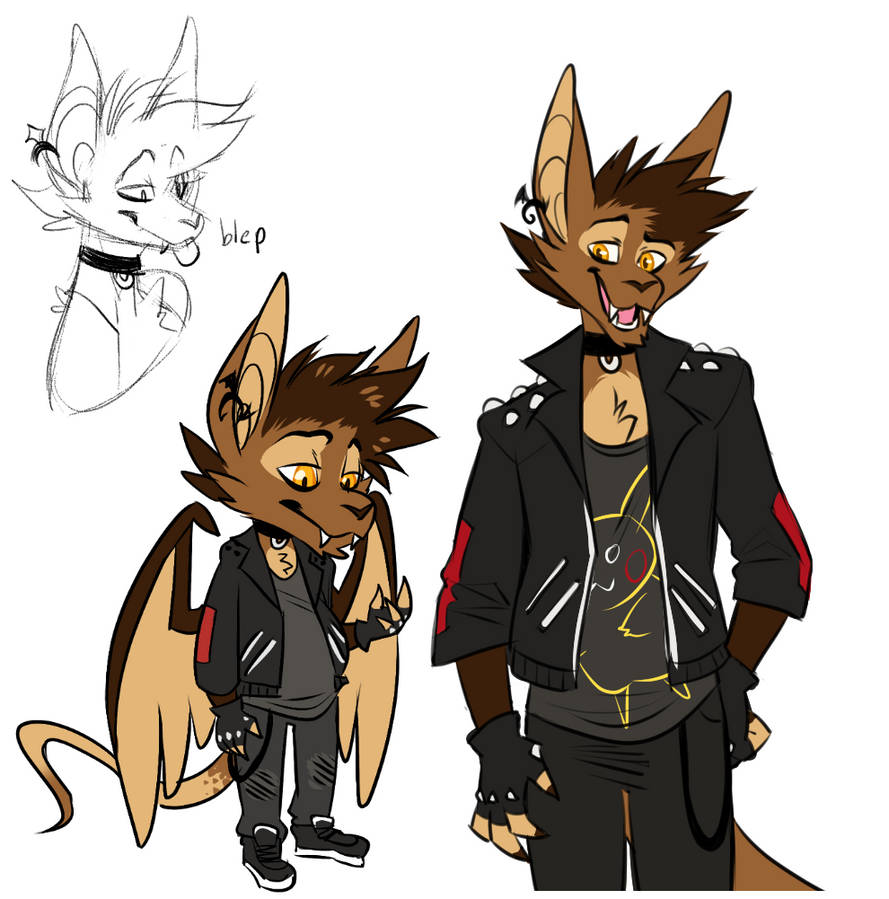 punk bat 'sona by Skdaffle on DeviantArt