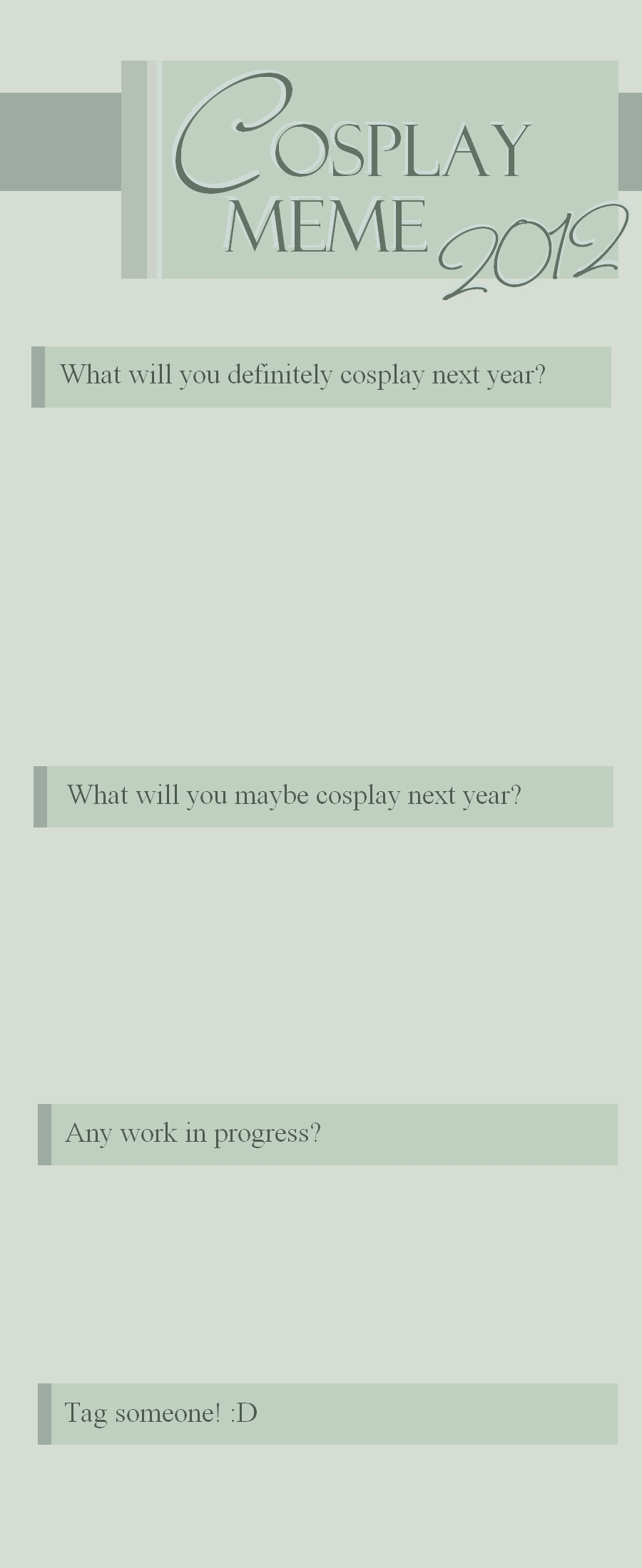 Cosplay Meme 2012 - Template