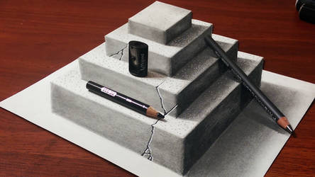 Drawing 3D Concrete Pyramid