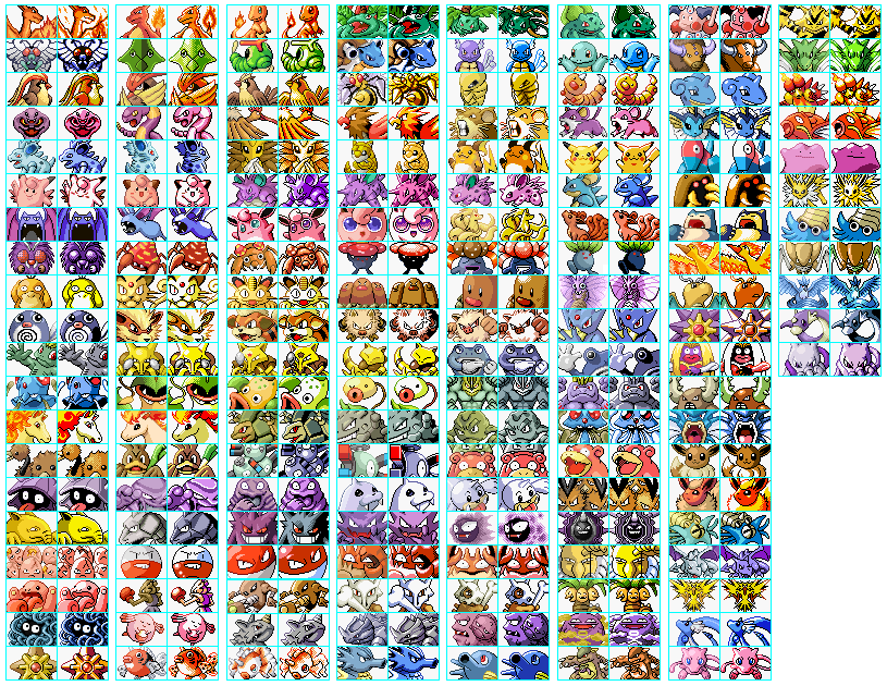 The Spriters Resource - Full Sheet View - Pokémon Pinball - Pokedex