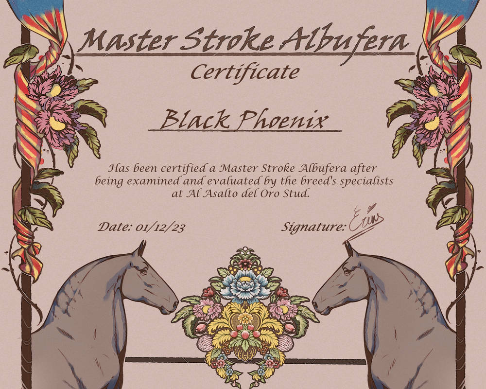 Master Stroke Certificate Black Phoenix By AlbuAdmin On DeviantArt