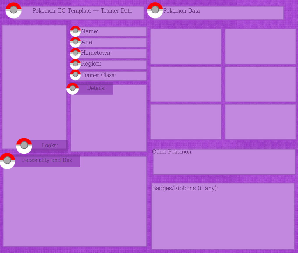 Pokemon OC Template (Purple) by Pogromczynimasla on DeviantArt