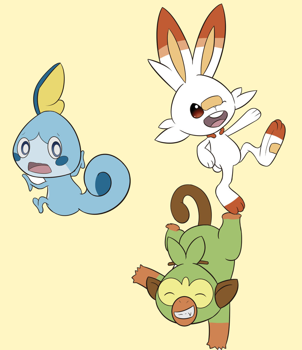 Galar Starter Pokemon by ArielFlare on DeviantArt