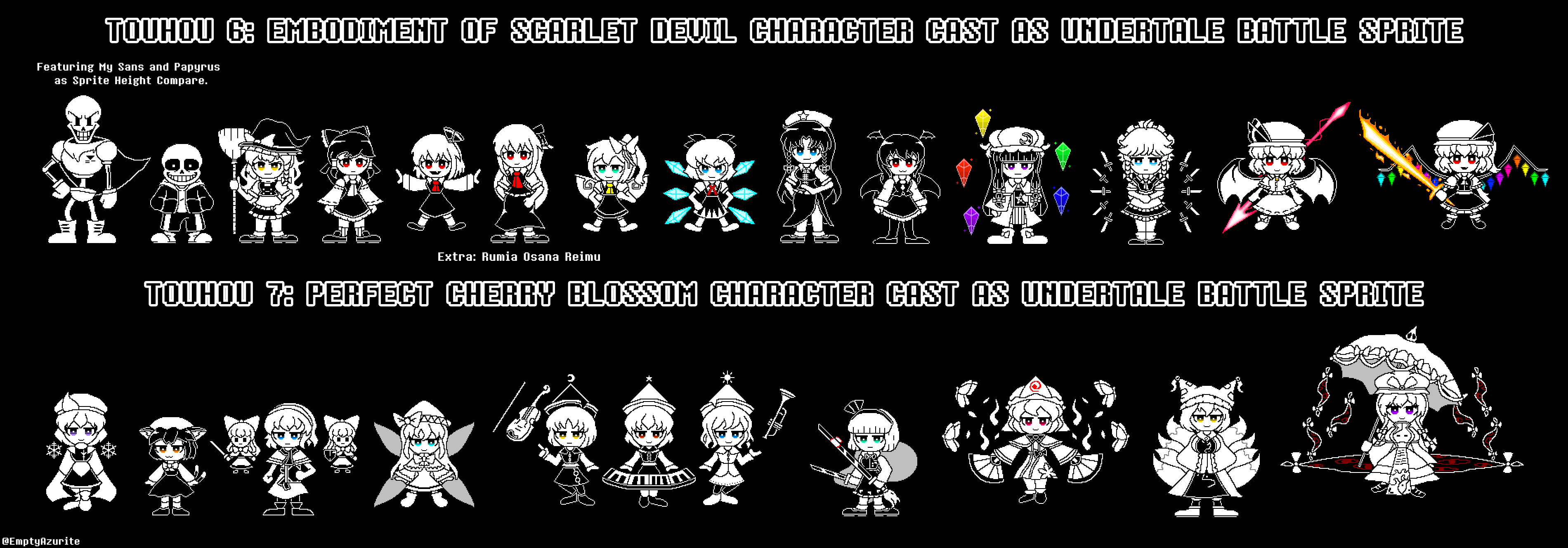 Undertale Graph Sprites Touhou 7: PCB as Undertale Sprites by EmptyAzurite on DeviantArt