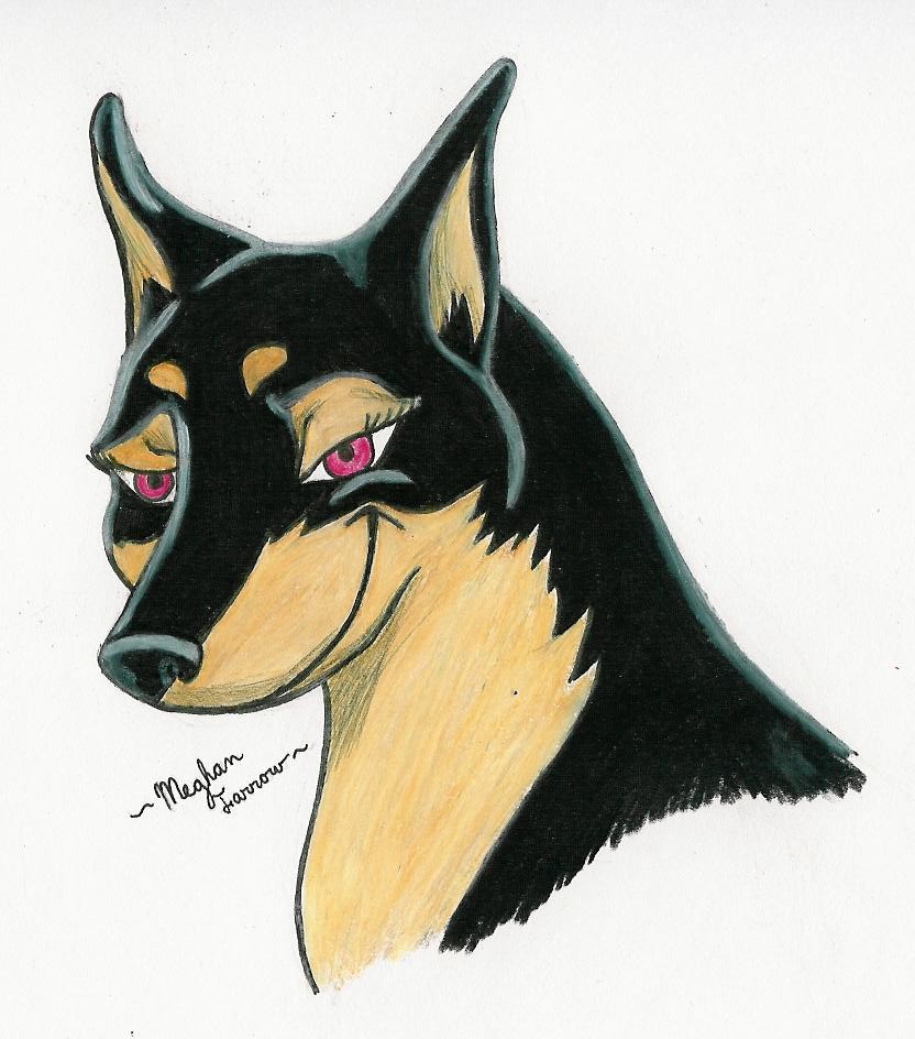 Disney Style Doberman-colored-