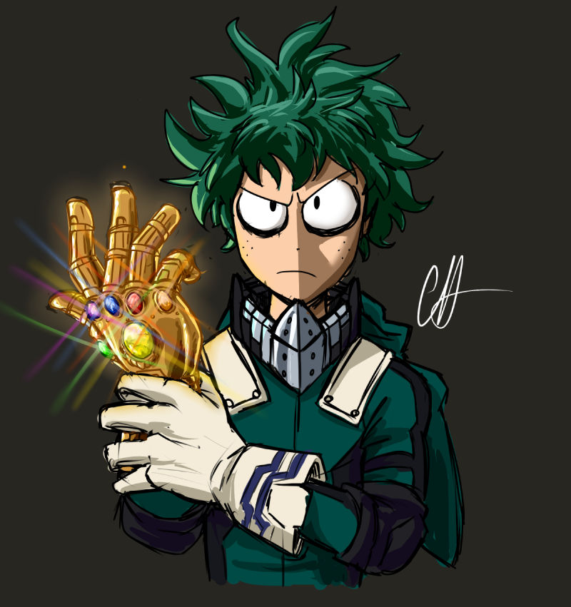 Deku + the Infinity Gauntlet by GhastlyGH on DeviantArt