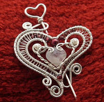 Valentire Wire Paper Heart Pin