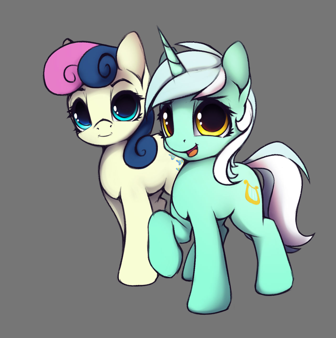 [Obrázek: lyra_and_bon_bon_sketch_by_hitbass_ddb1v...X_d_mmQ0mo]