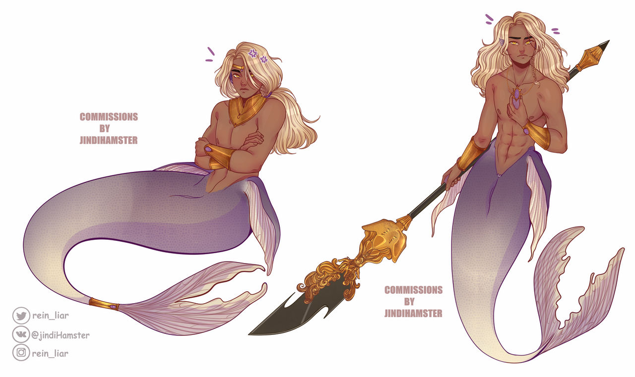 6 Mermen Merman commission for ForeverFallyn by jindiHamster on DeviantArt