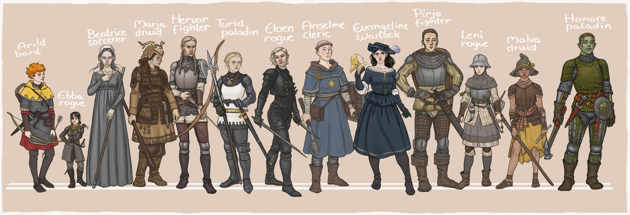 Dungeons and Dragons characters by Bergholtz on DeviantArt