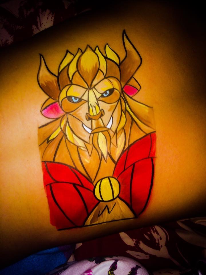 Disneys Beast Body ART Makeup